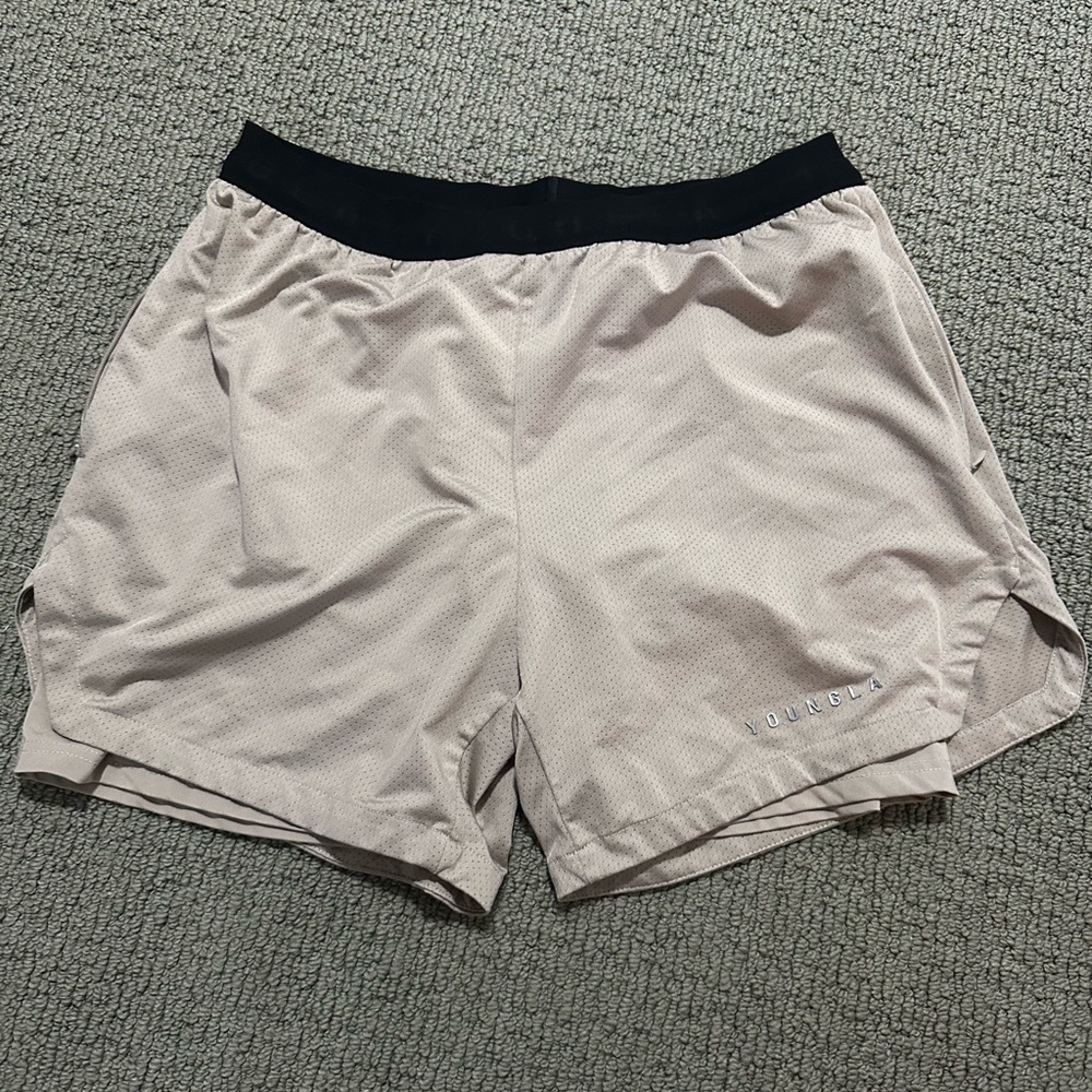 YOUNGLA Compression Shorts Built In Shorts size LARGE